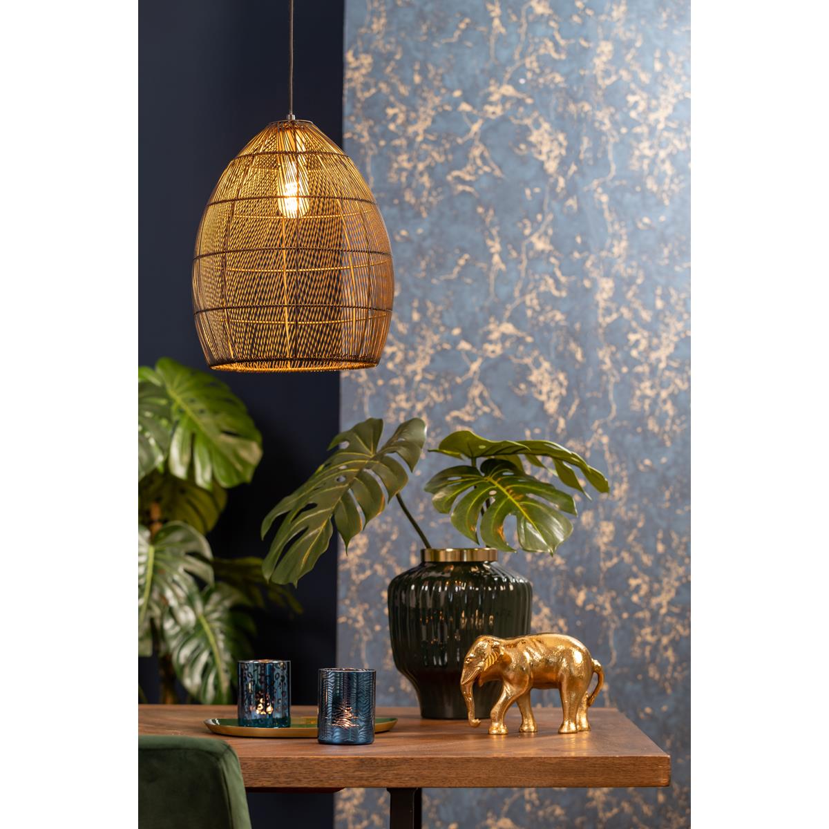 Light & Living Light&living Hanglamp Ø40x53 cm MEYA zwart-goud