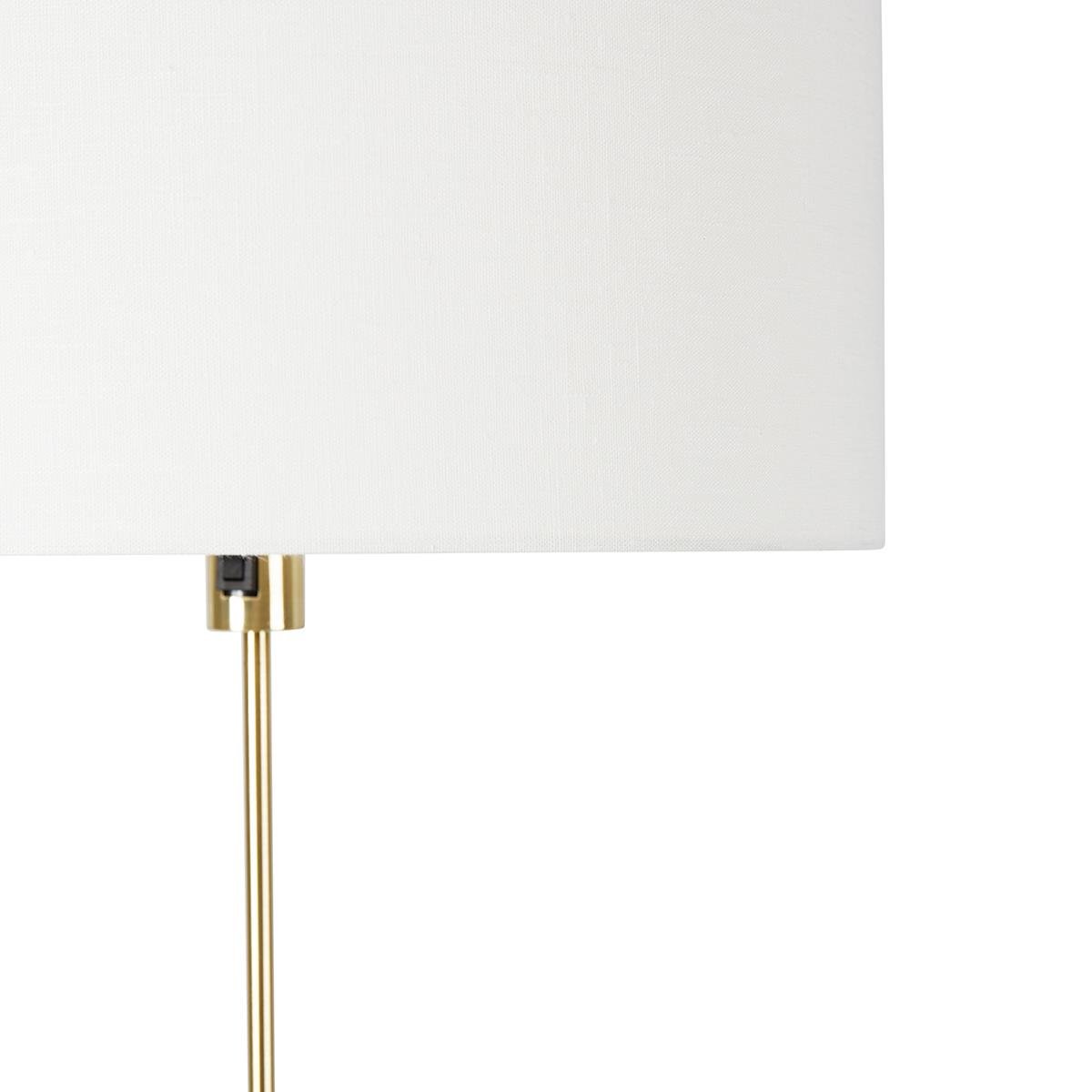 QAZQA Vloerlamp verstelbaar goud met kap wit 50 cm - Parte