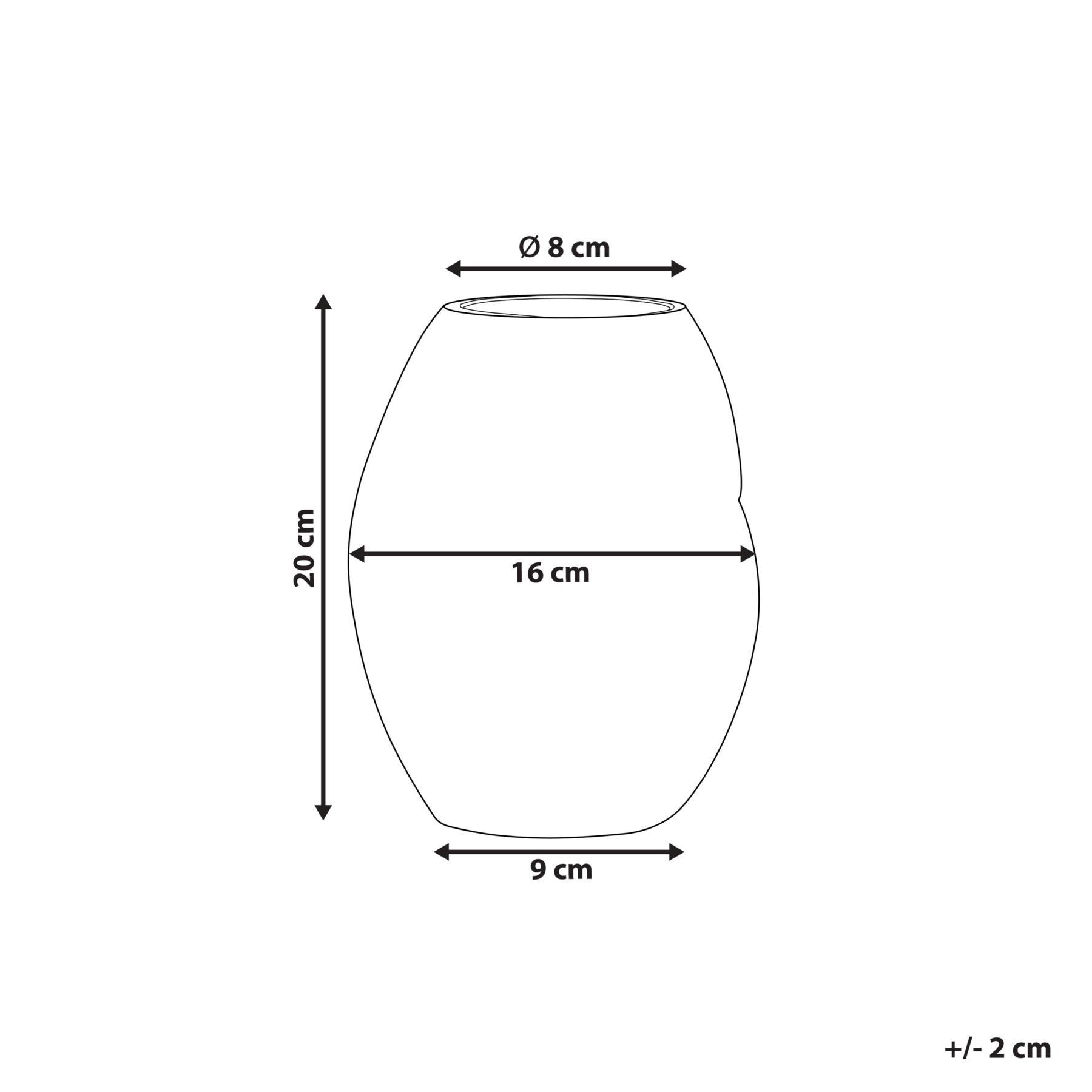 Beliani - GERAKINI - Decoratieve vaas - Oranje - Glas
