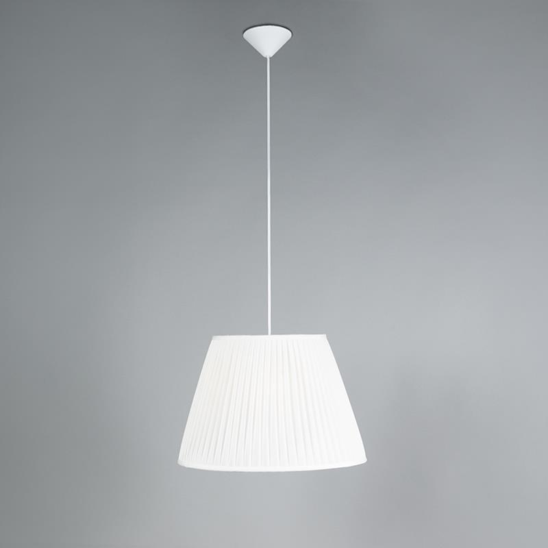 QAZQA Retro hanglamp crème 45 cm - Plisse