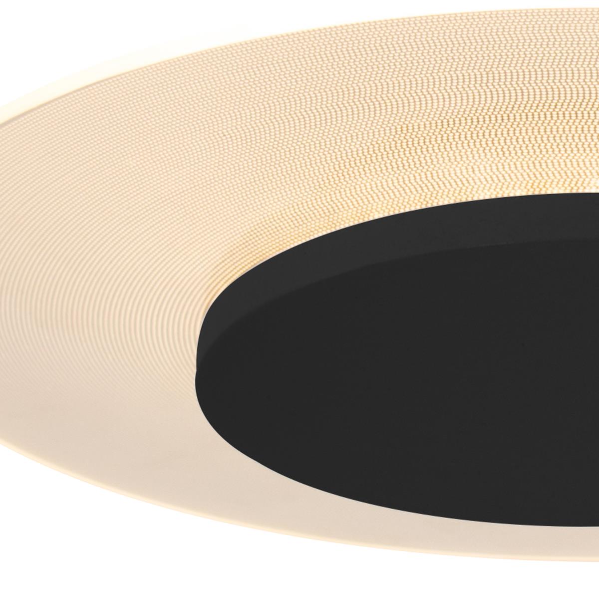 Steinhauer - plafonniere - Lido - zwart - kunststof metaal - Ø 36cm - LED - 7798ZW