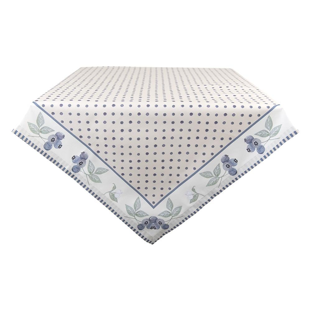 Clayre & Eef Tafelkleed  130x180 cm Beige Blauw Katoen Rechthoek