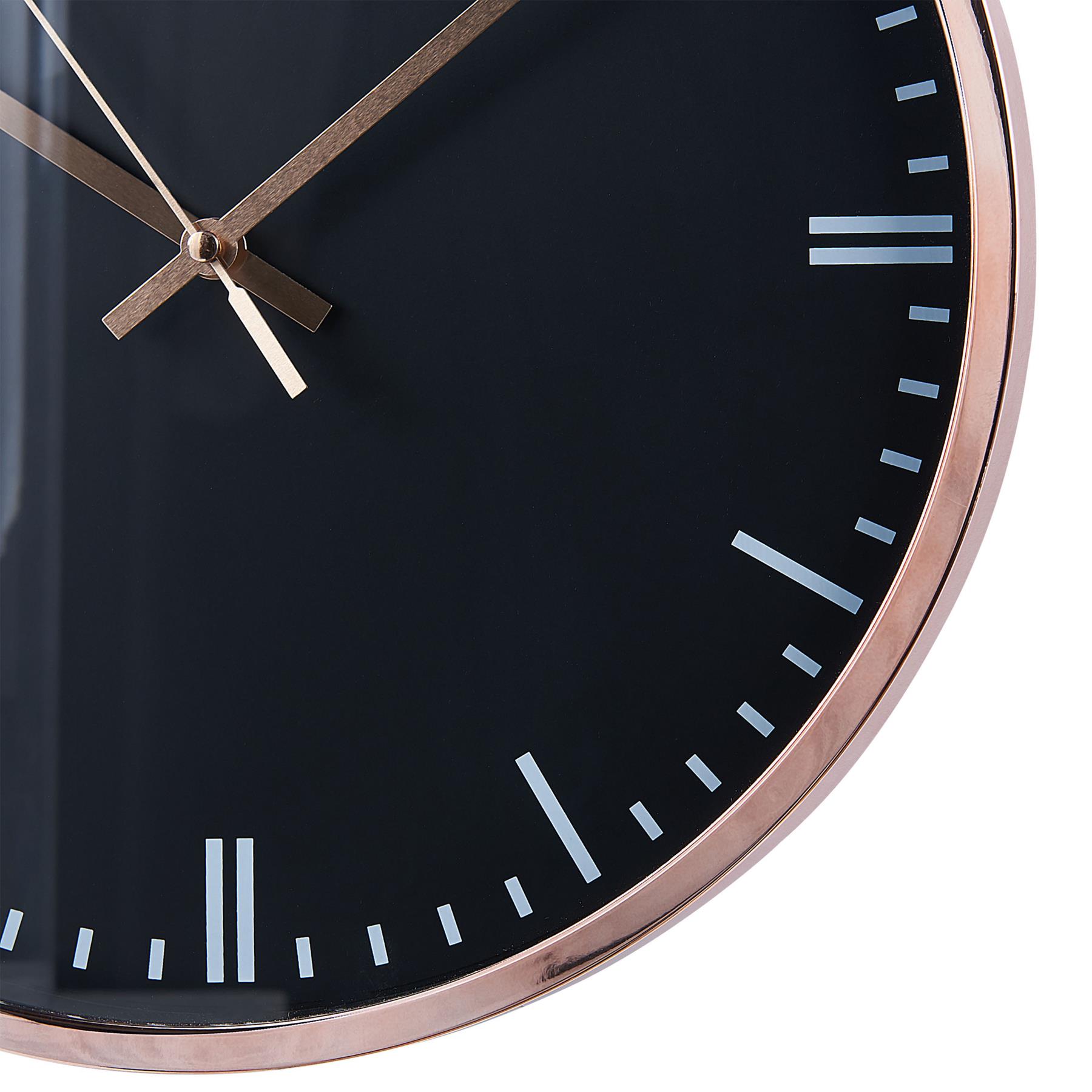 Beliani - BEZAS - Wandklok - Zwart - Synthetisch materiaal