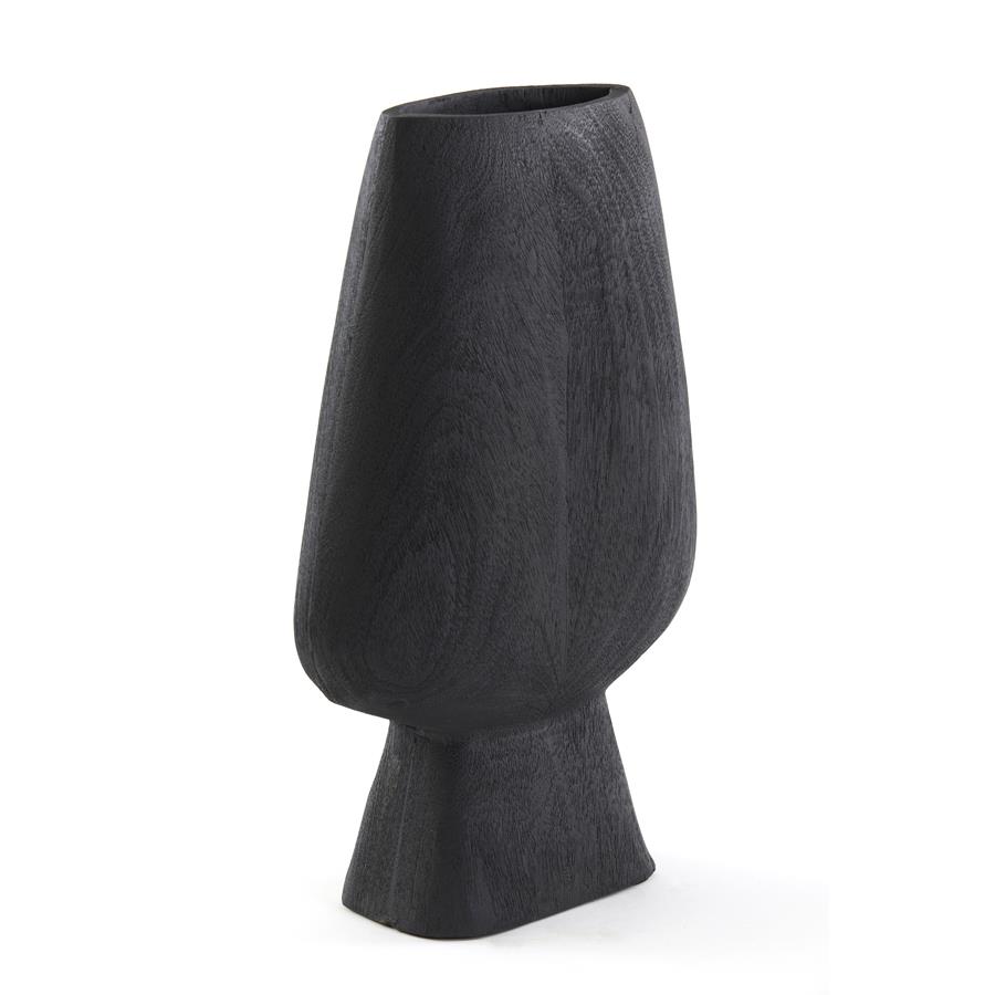 Light&living Vaas deco 26x10x40 cm SEDILO hout mat zwart