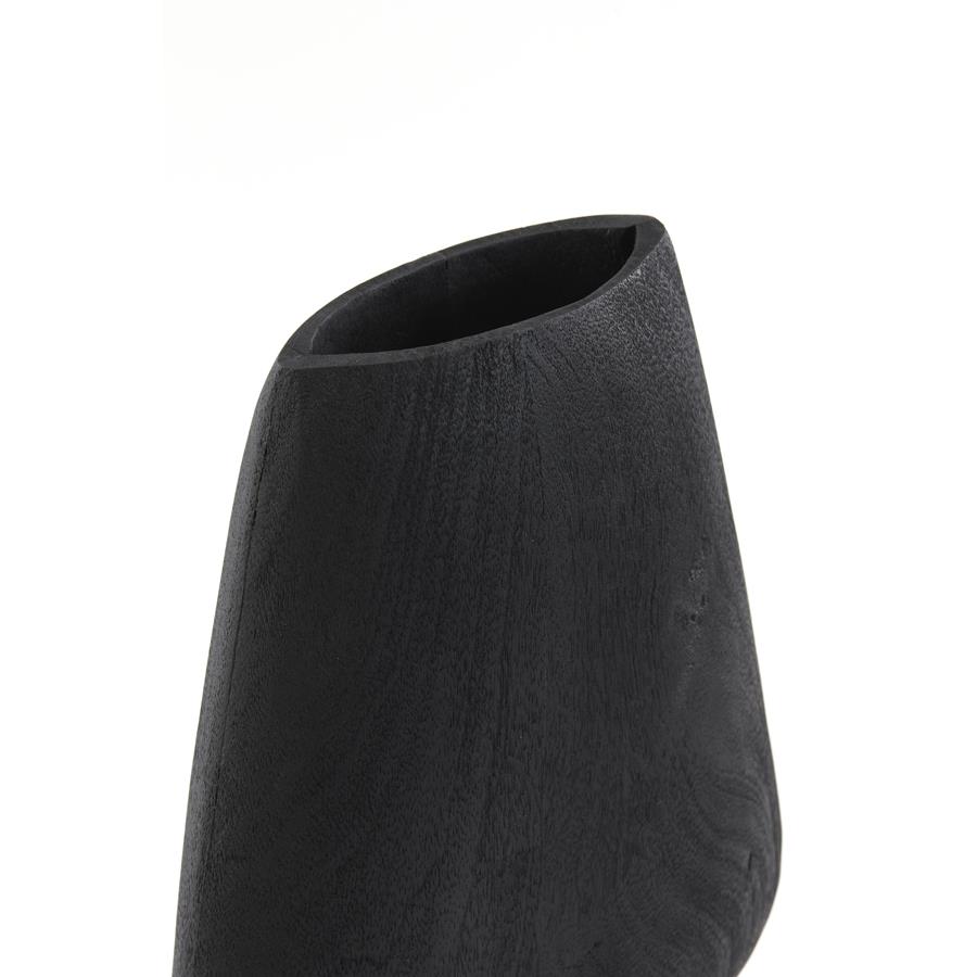 Light&living Vaas deco 26x10x40 cm SEDILO hout mat zwart