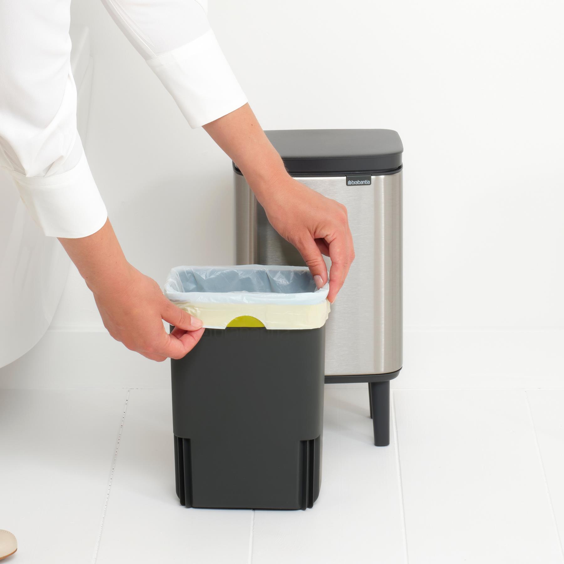 Brabantia Bo Hi Afvalemmer 4 L - Matt Steel FPP