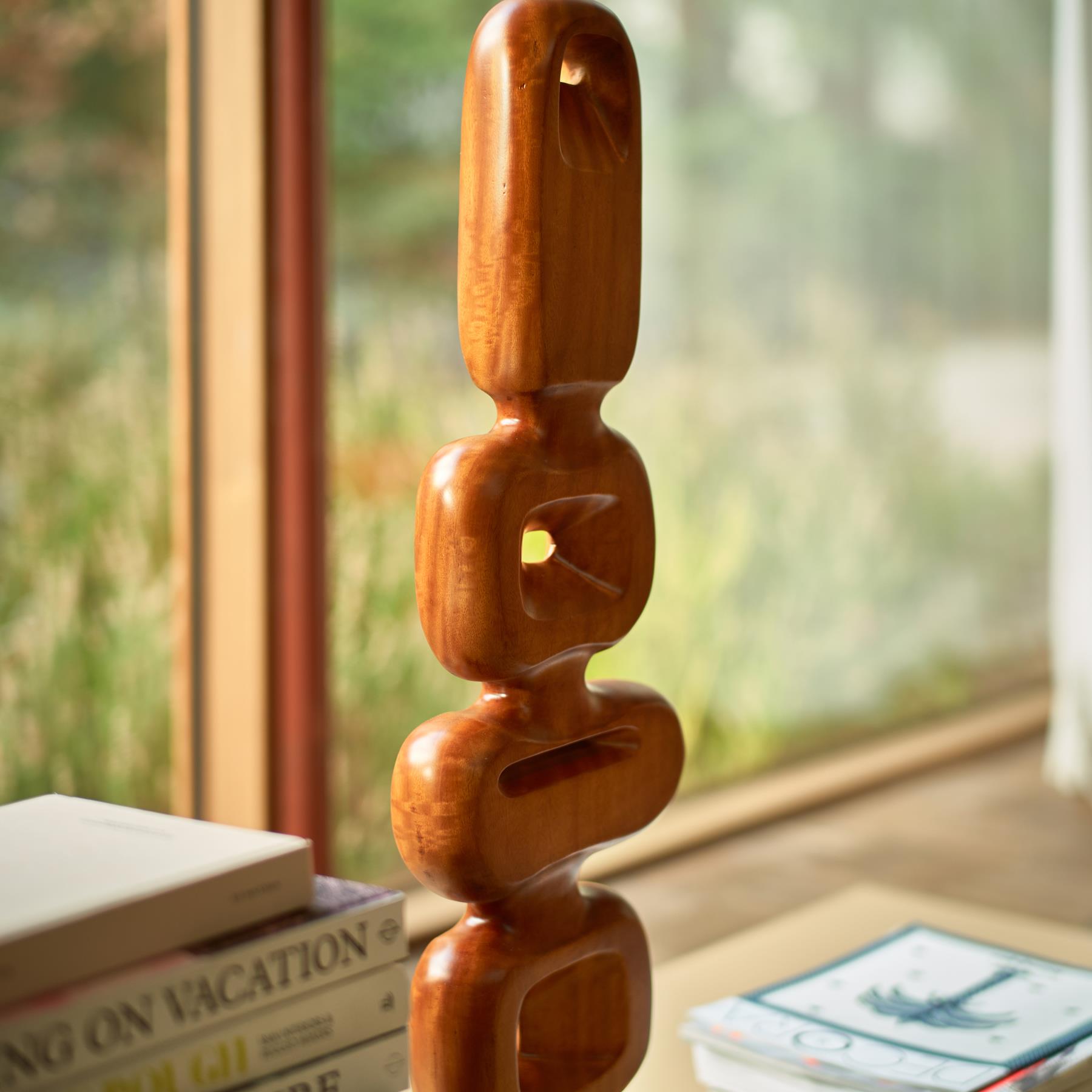 HKliving Sculpture Ornament - Carved Wood 