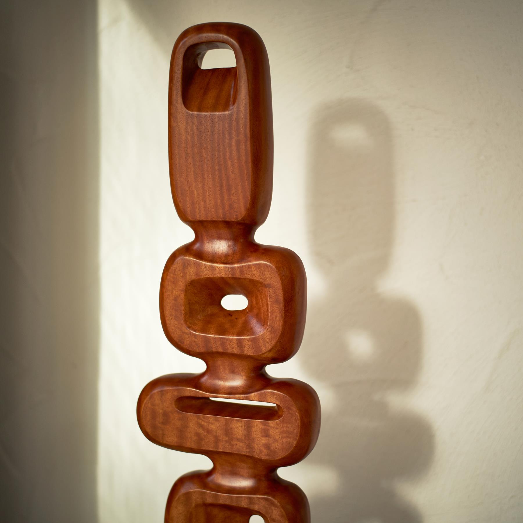 HKliving Sculpture Ornament - Carved Wood 