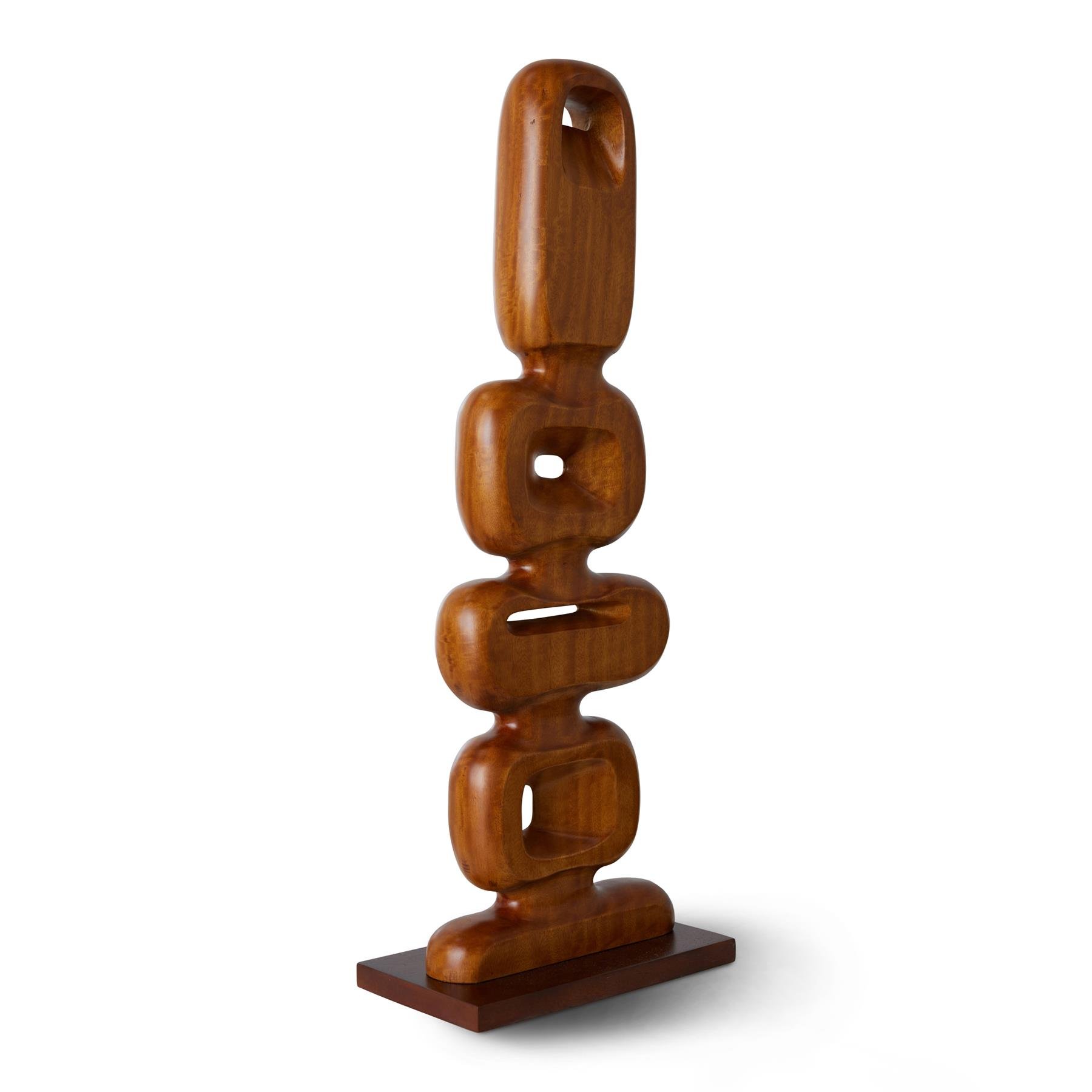 HKliving Sculpture Ornament - Carved Wood 
