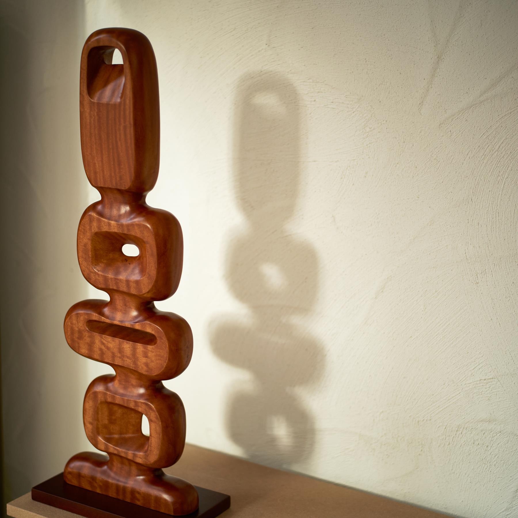 HKliving Sculpture Ornament - Carved Wood 