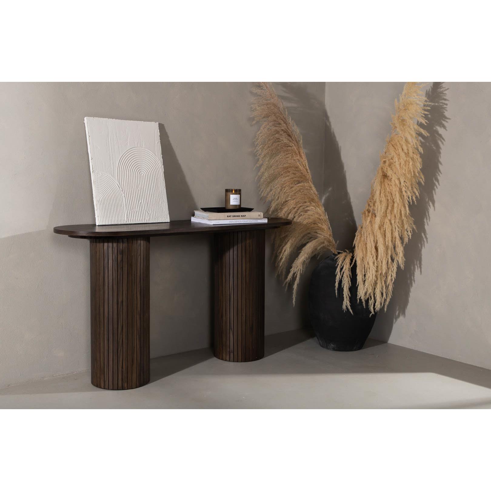 Hioshop Bianca sidetable 40x130cm bruin.