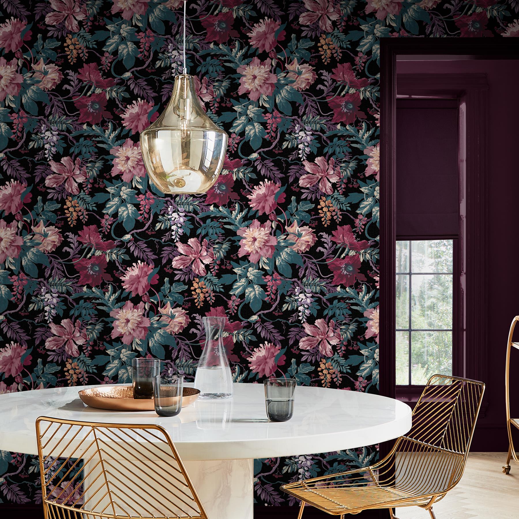 Graham & Brown - Vliesbehang - Florenzia Nightshade - 10mx52cm