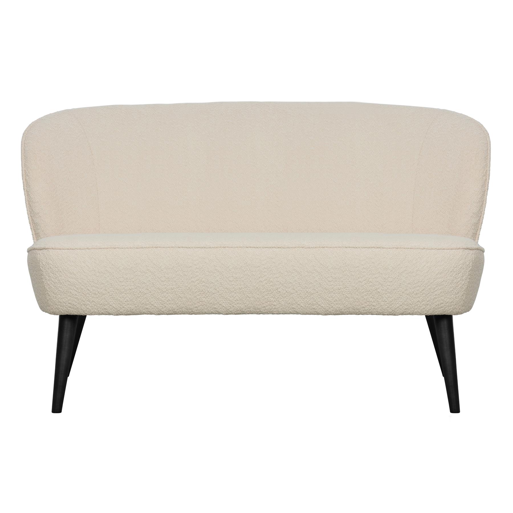 WOOOD Sara Bankje - Bouclé - Creme - 73x110x72
