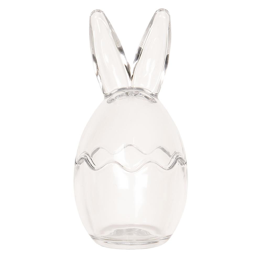 Clayre & Eef Voorraadpot  Ø 10x21 cm Glas Rond Haas Voorraadbus