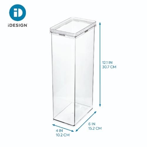 iDesign - Voorraadbus met Deksel, 10.2 x 15.2 x 30.8 cm, 3.5 L, Kunsts