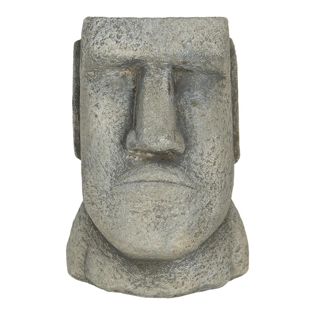 Clayre & Eef Bloempot  11x10x16 cm Grijs Steen Bloempot binnen