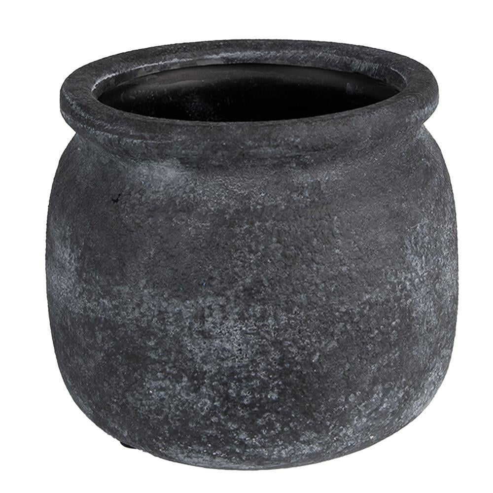 Clayre Eef Bloempot Ø 20x15 cm Grijs Keramiek Rond Bloempot binnen kopen Shop bij fonQ