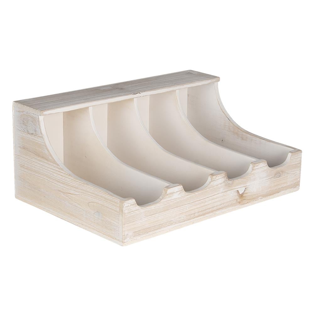 Clayre & Eef Bestekbak  41x28x17 cm Wit Hout Rechthoek Besteklade