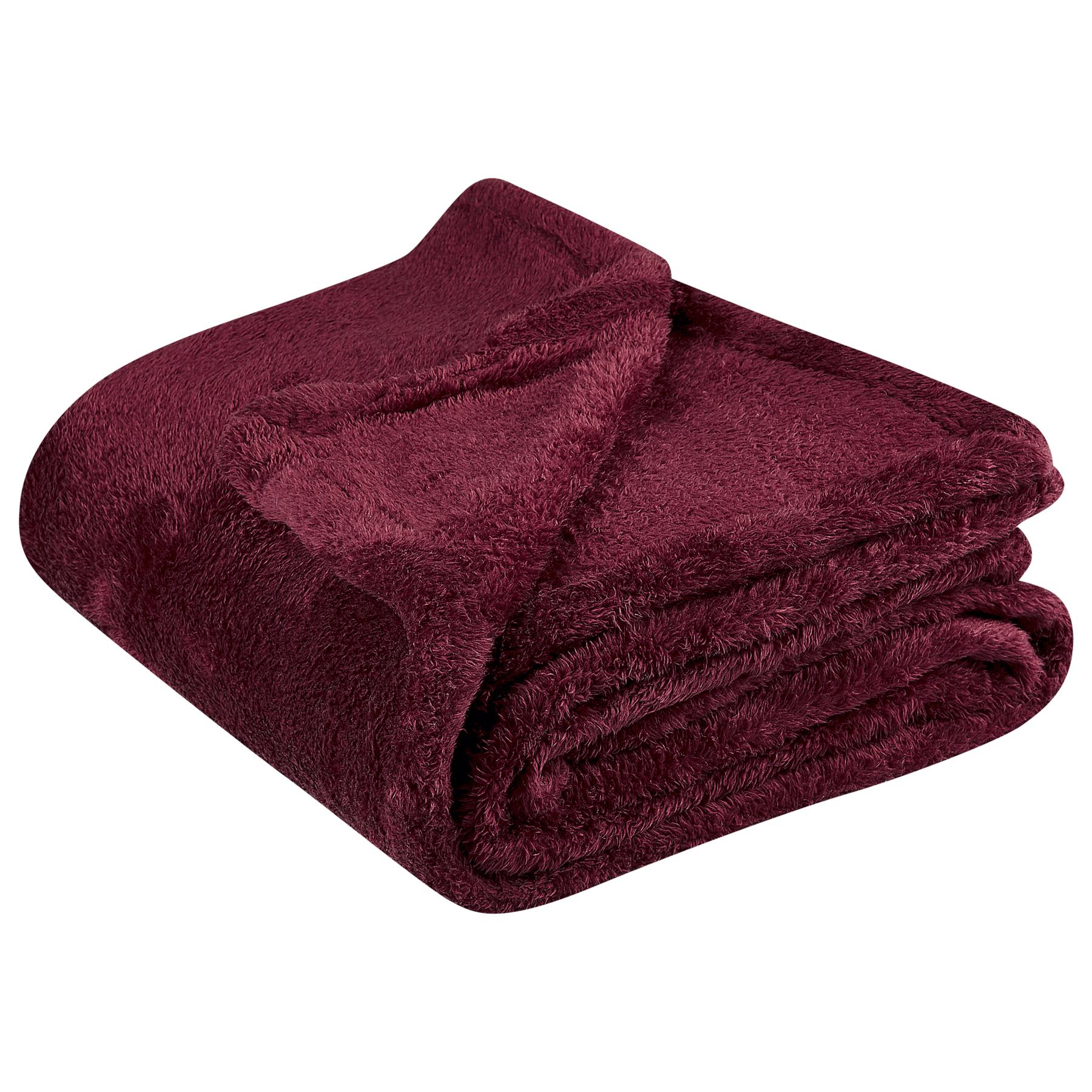 Beliani - NAMDU - Plaid - Bordeaux - 125 x 150 cm - Polyester
