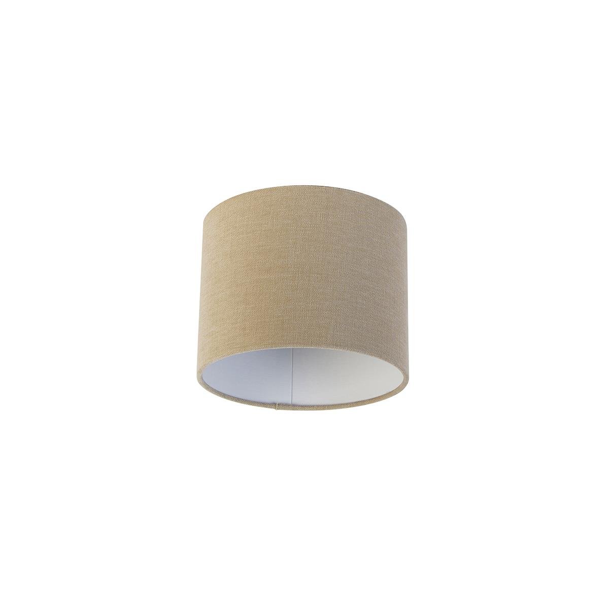QAZQA Stoffen lampenkap lichtbruin rond 18|18|14