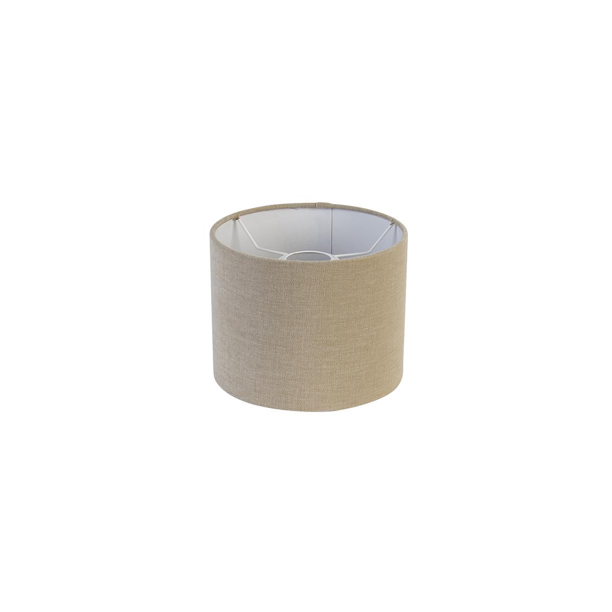 QAZQA Stoffen lampenkap lichtbruin rond 18|18|14