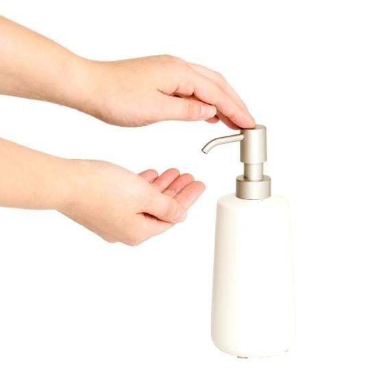Zeeppomp, 355 ml, Keramiek, Kokos Wit - iDesign | Eco Vanity
