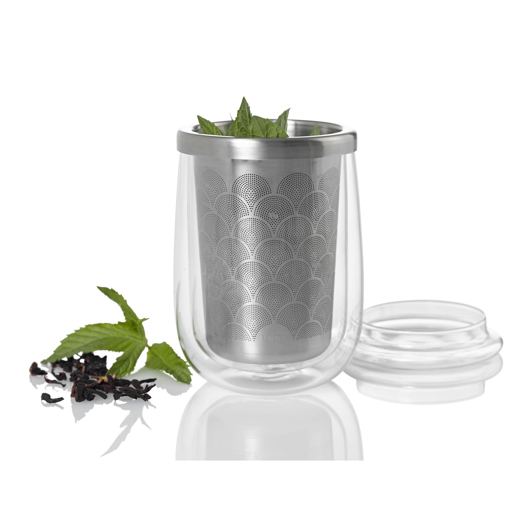 AdHoc - Theeglas met Theefilter, Dubbelwandig, 0.4 L - AdHoc | Fusion