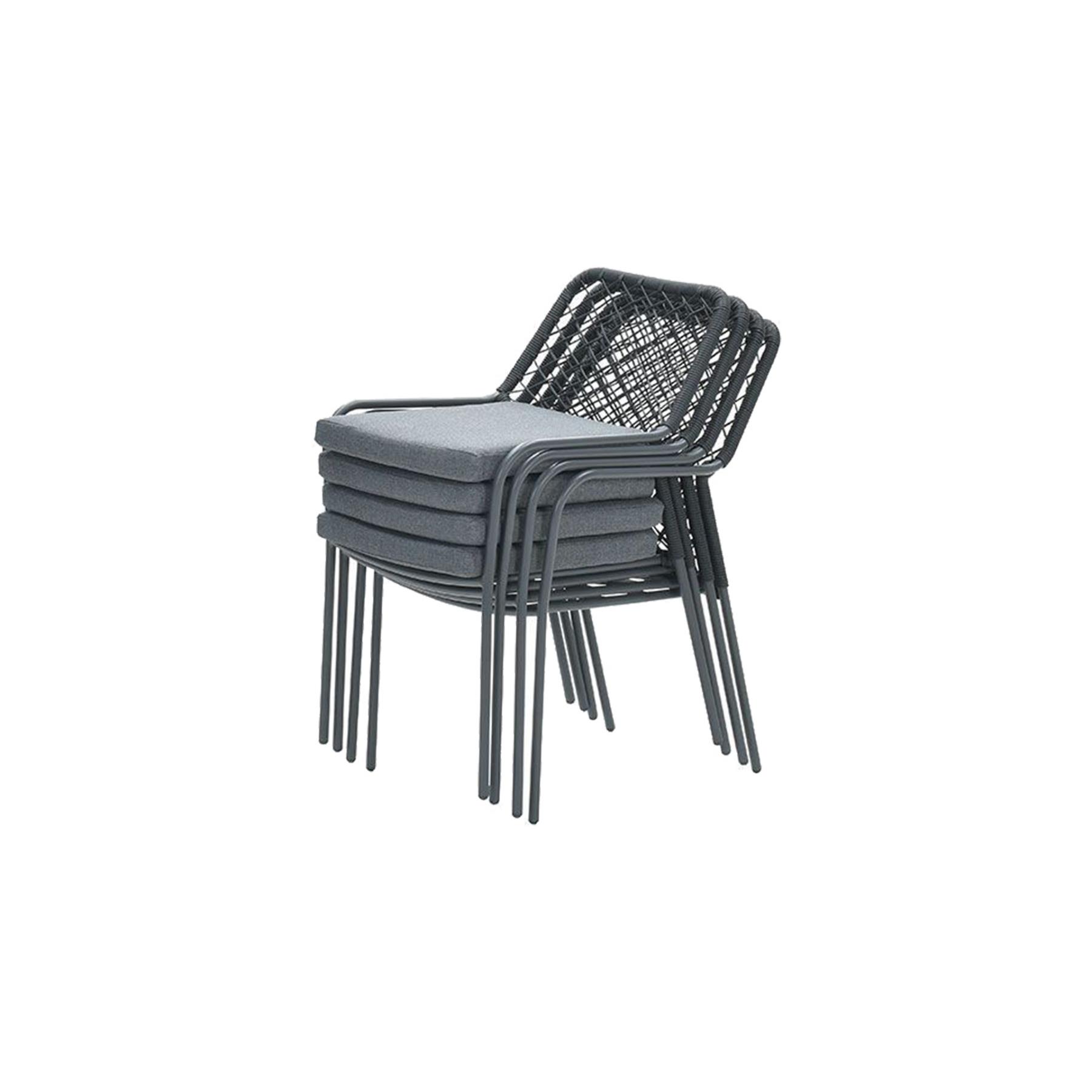 Garden Impressions Dido dining tuinstoel - Black|Mystic Grey