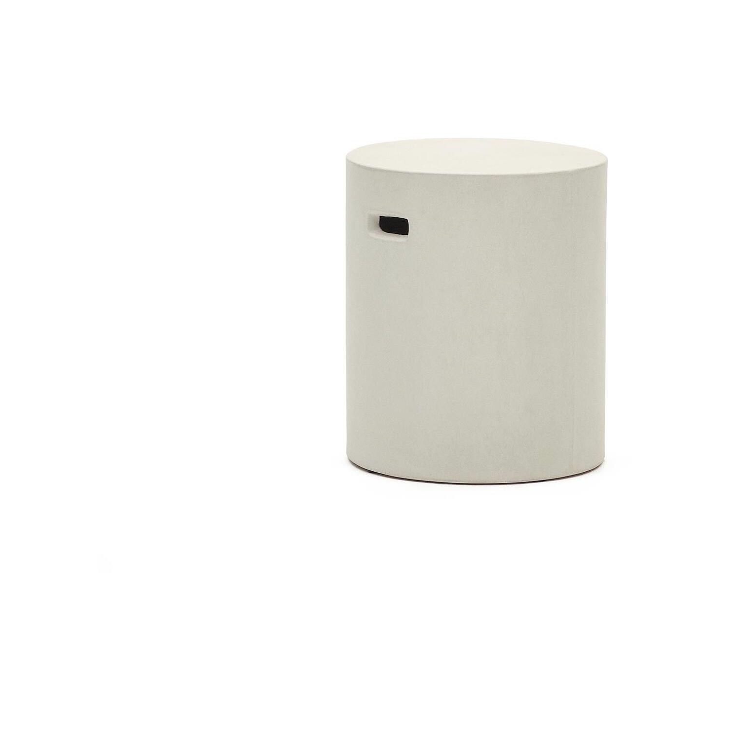 Kave Home - Aiguablava voetsteun in wit cement, Ø 37 cm