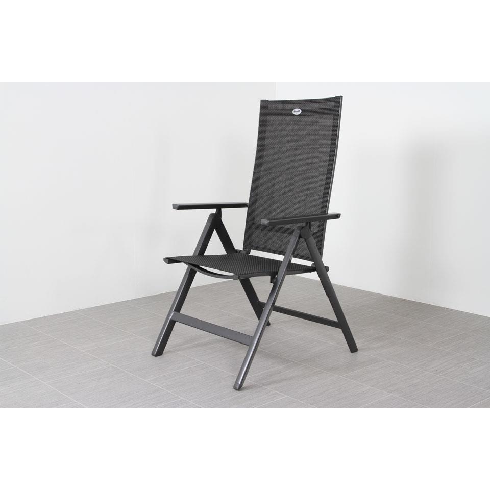 Hartman verstelbare tuinstoel Napoli - Aluminium armleuning