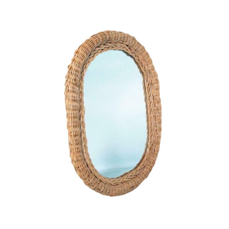 Reliving Vintage Bohemian Wandspiegel Riet