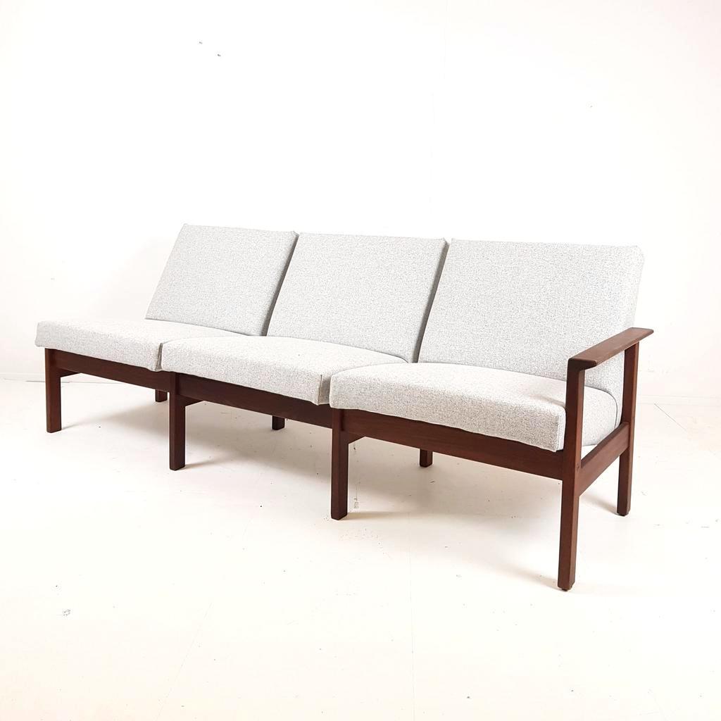 Reliving Yngve Ekstrom Pastoe Bank Kvadrat Wollen Stof Grijs