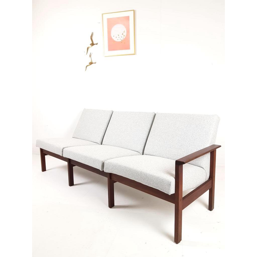 Reliving Yngve Ekstrom Pastoe Bank Kvadrat Wollen Stof Grijs