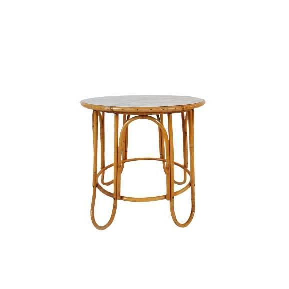 Reliving Vintage Rotan Salontafel Rond Rond Tafeltje Rattan