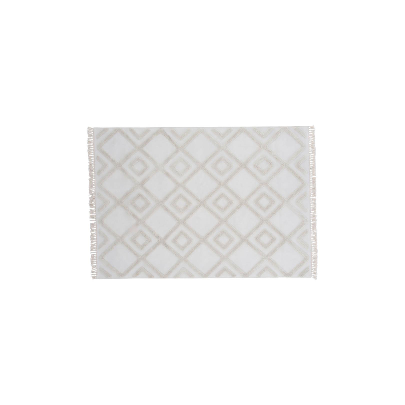 Hioshop Towa vloerkleed 230x160 cm polyester wit.