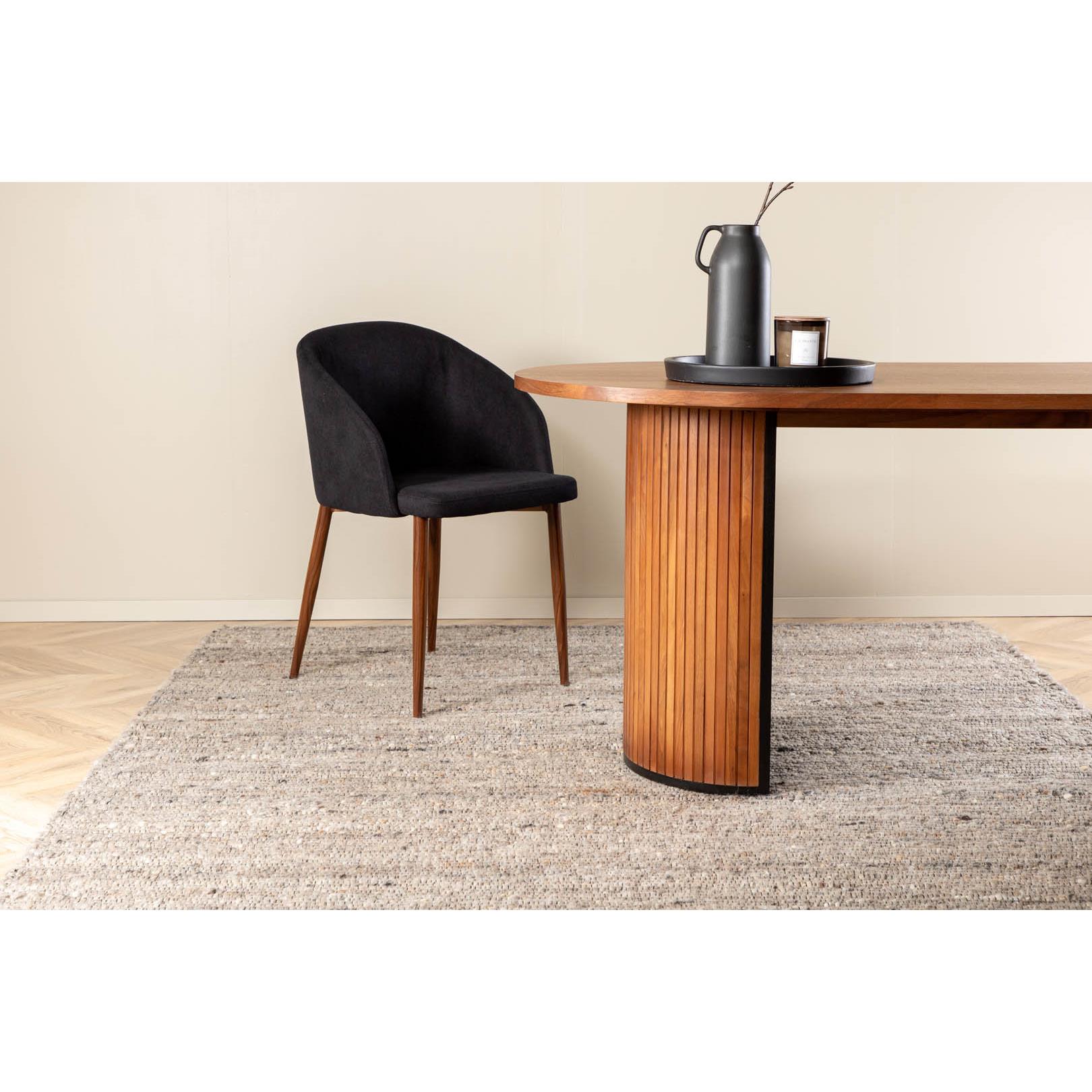Hioshop Loump vloerkleed 230x160 cm wol beige, grijs.