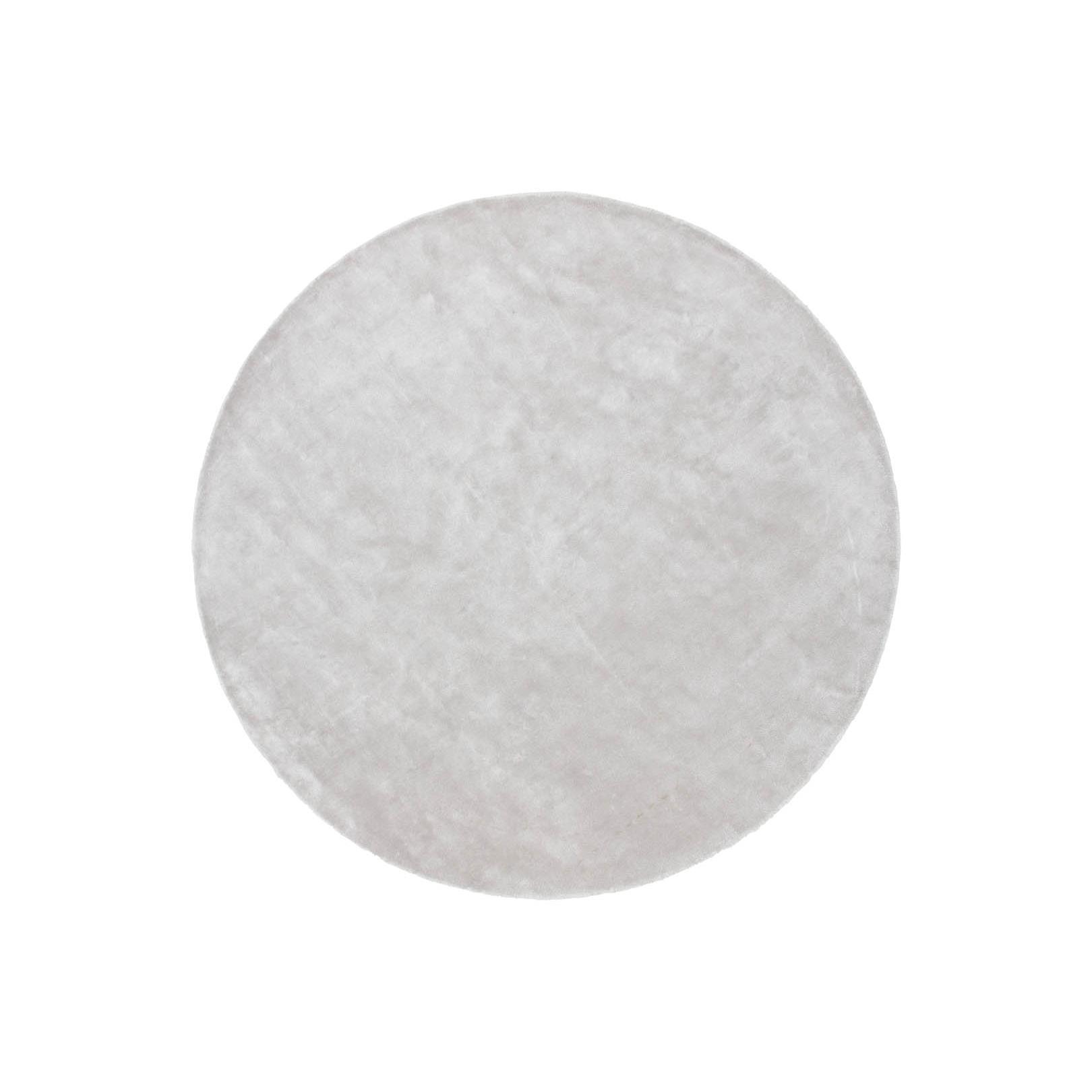 Hioshop Indra vloerkleed Ø200 cm viscose grijs.