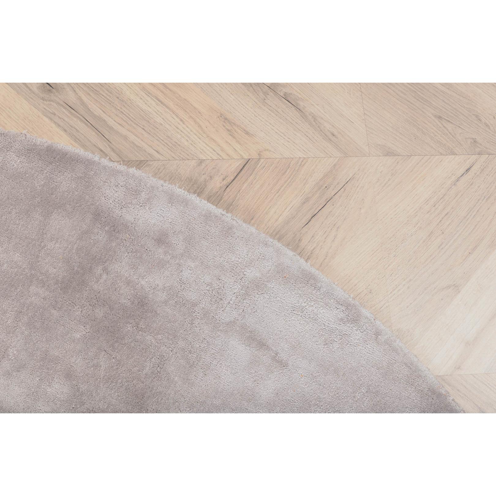 Hioshop Indra vloerkleed Ø200 cm viscose grijs.