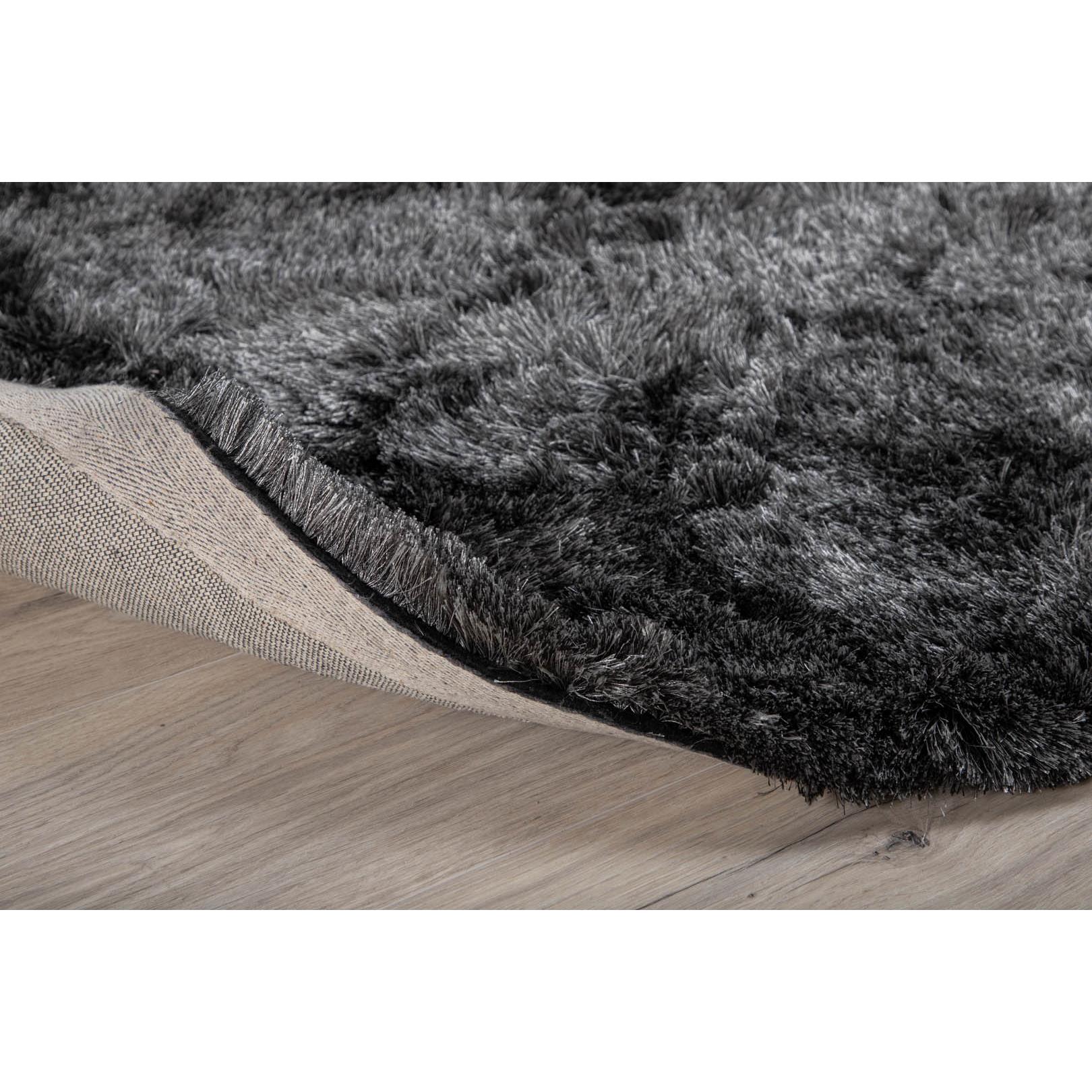 Hioshop Shiva vloerkleed Ø200 cm polyester grijs.