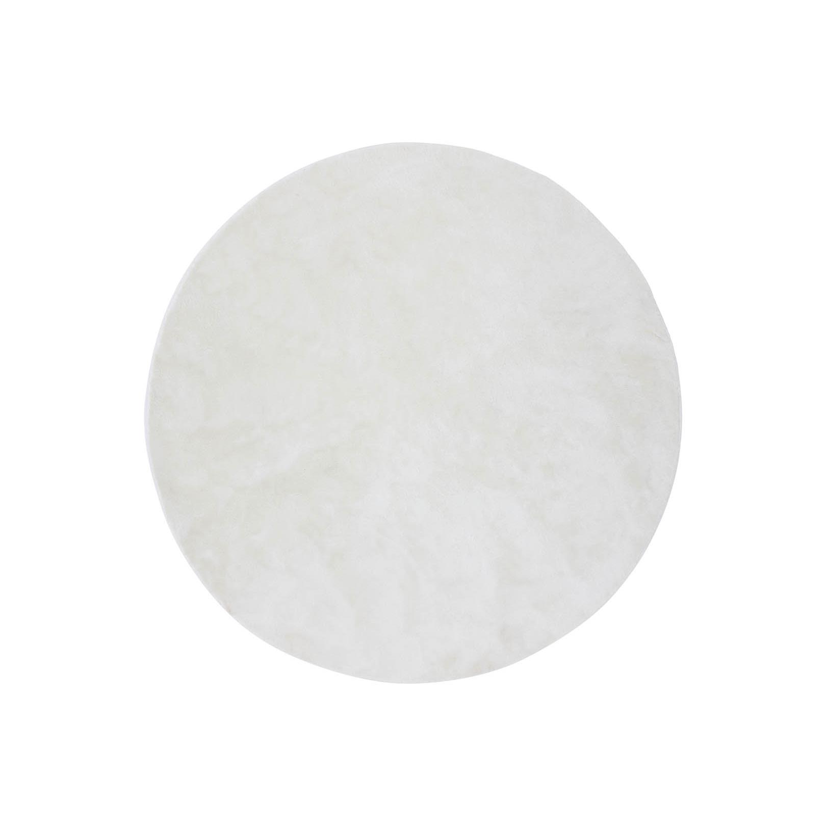 Hioshop Blanca vloerkleed Ø200 cm polyester wit.
