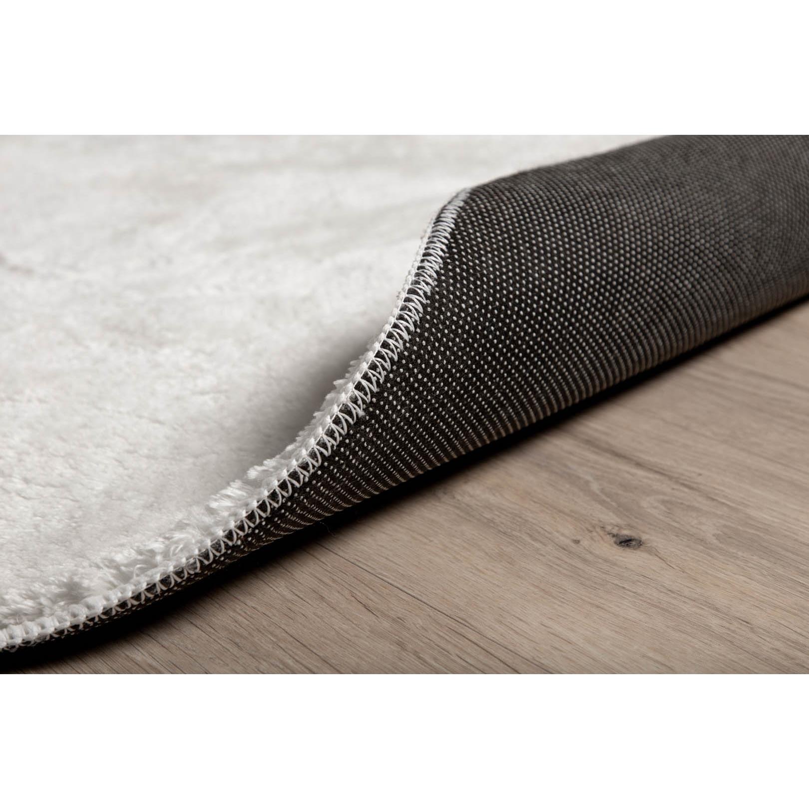 Hioshop Blanca vloerkleed Ø200 cm polyester wit.