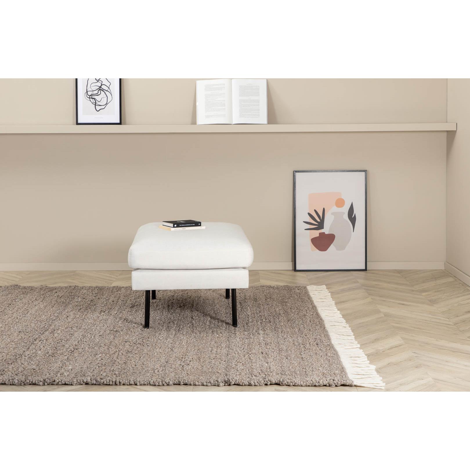 Hioshop Betina vloerkleed 400x300 cm wol bruin.