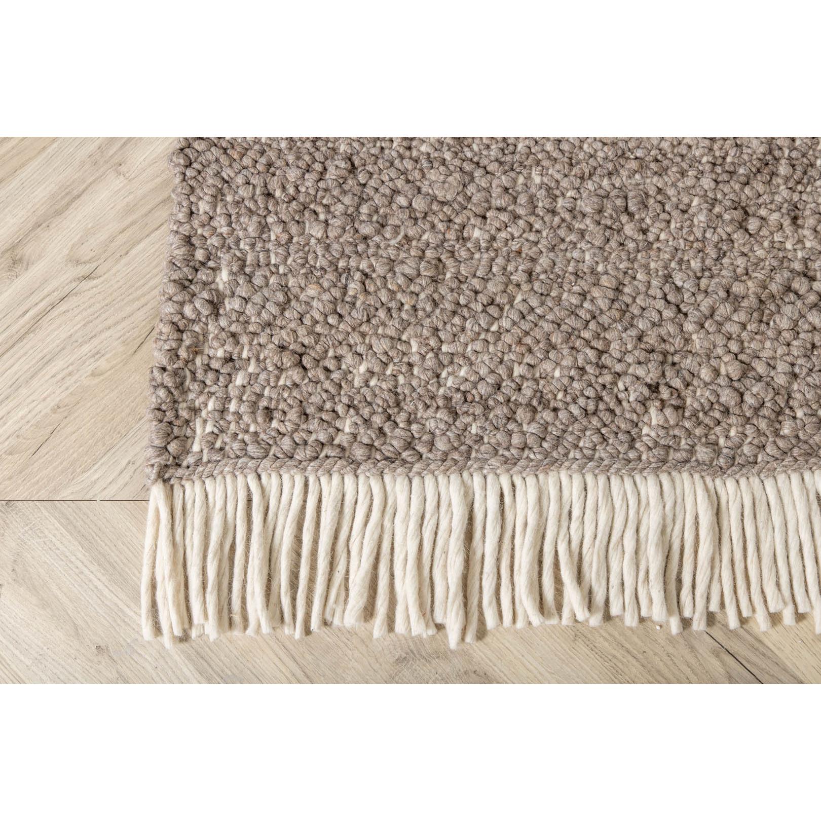 Hioshop Betina vloerkleed 400x300 cm wol bruin.