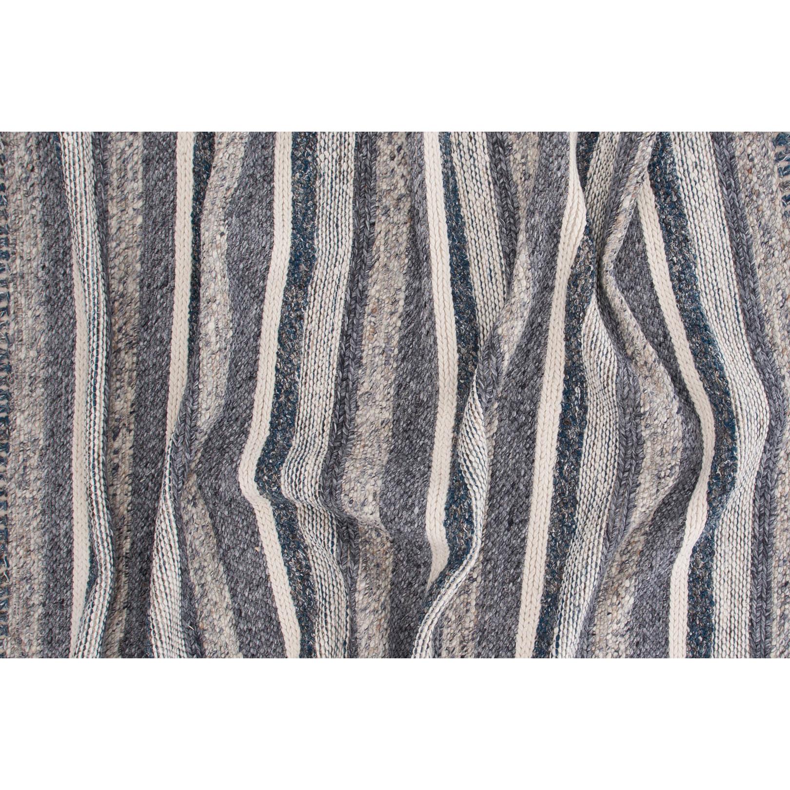 Hioshop Agra vloerkleed 240x170 cm wol blauw, grijs.