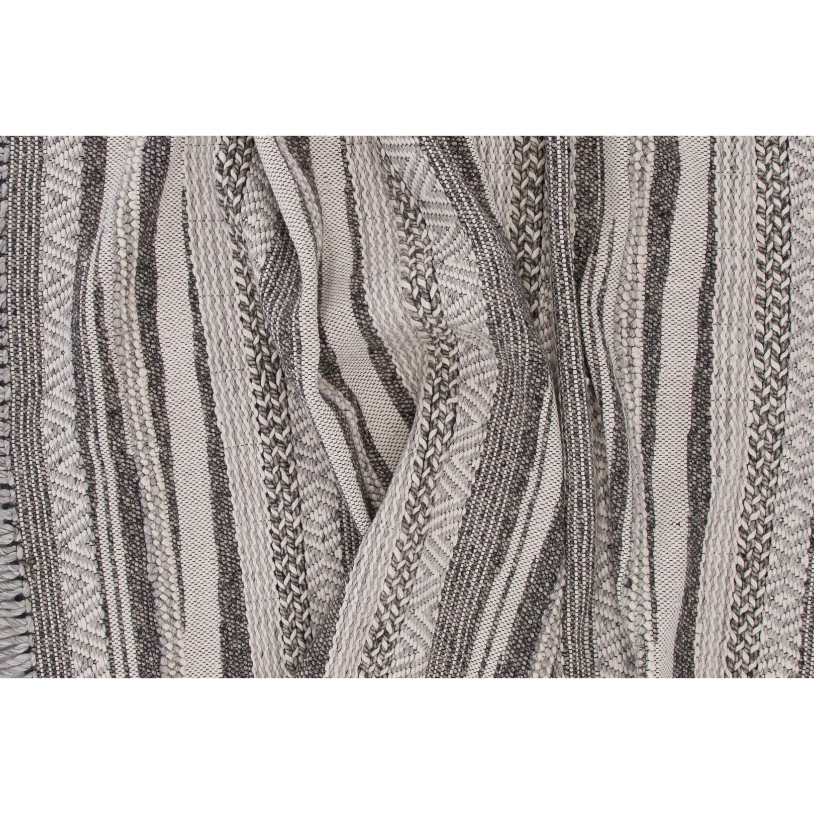 Hioshop Alwar vloerkleed 300x200 cm wol donkergrijs.