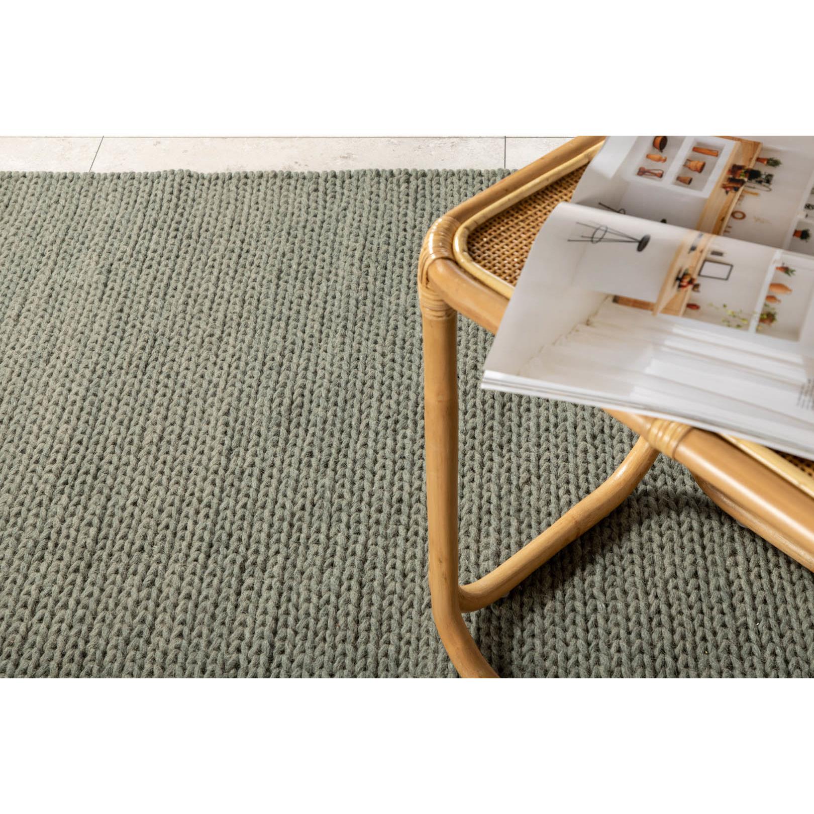 Hioshop Marta vloerkleed 300x200 cm wol groen.