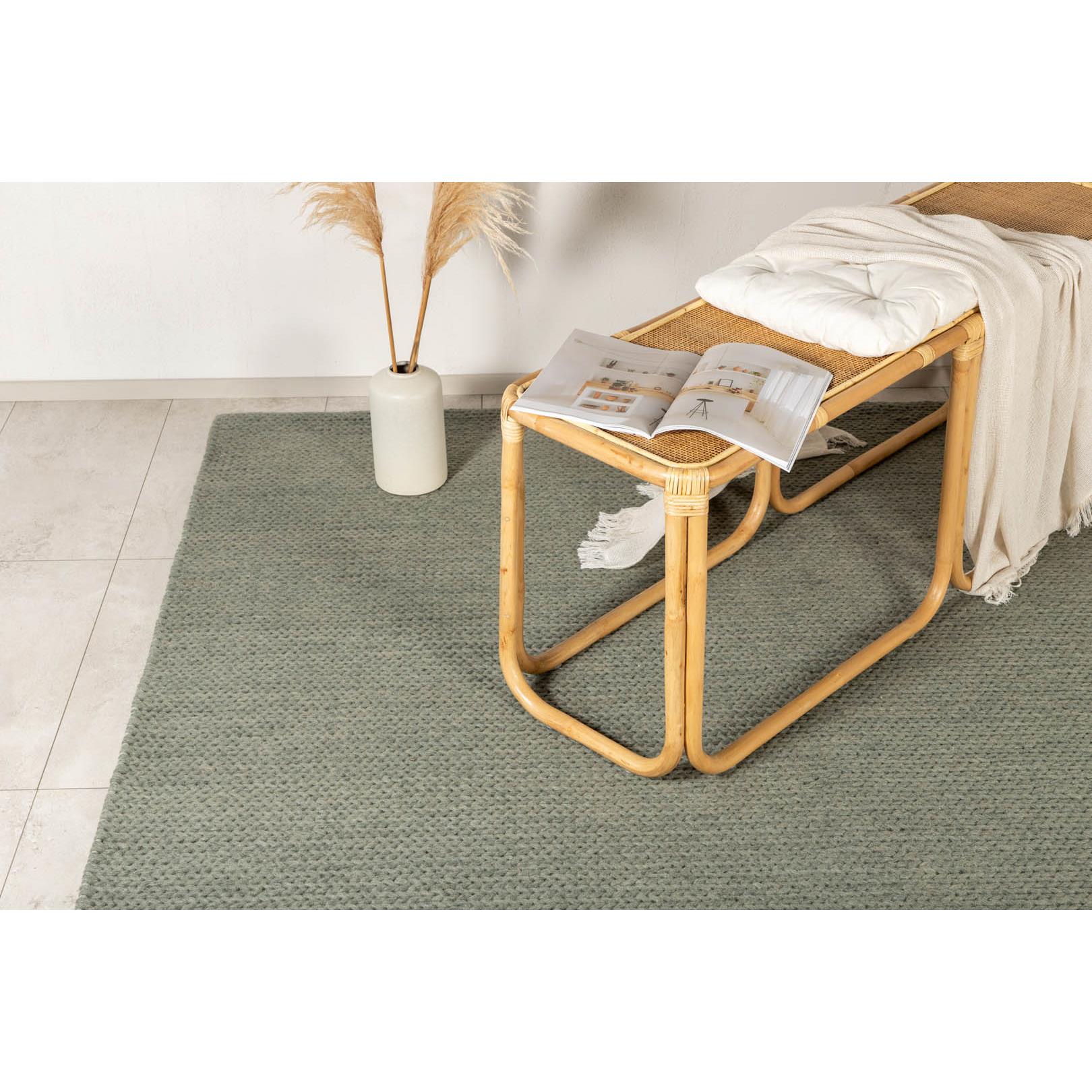 Hioshop Marta vloerkleed 300x200 cm wol groen.