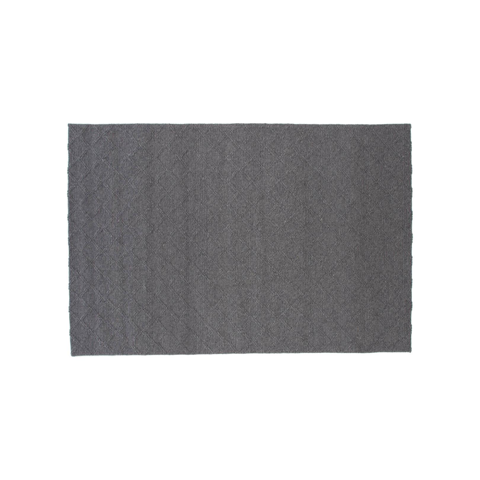 Hioshop Cloudy vloerkleed 300x200 cm wol grijs.