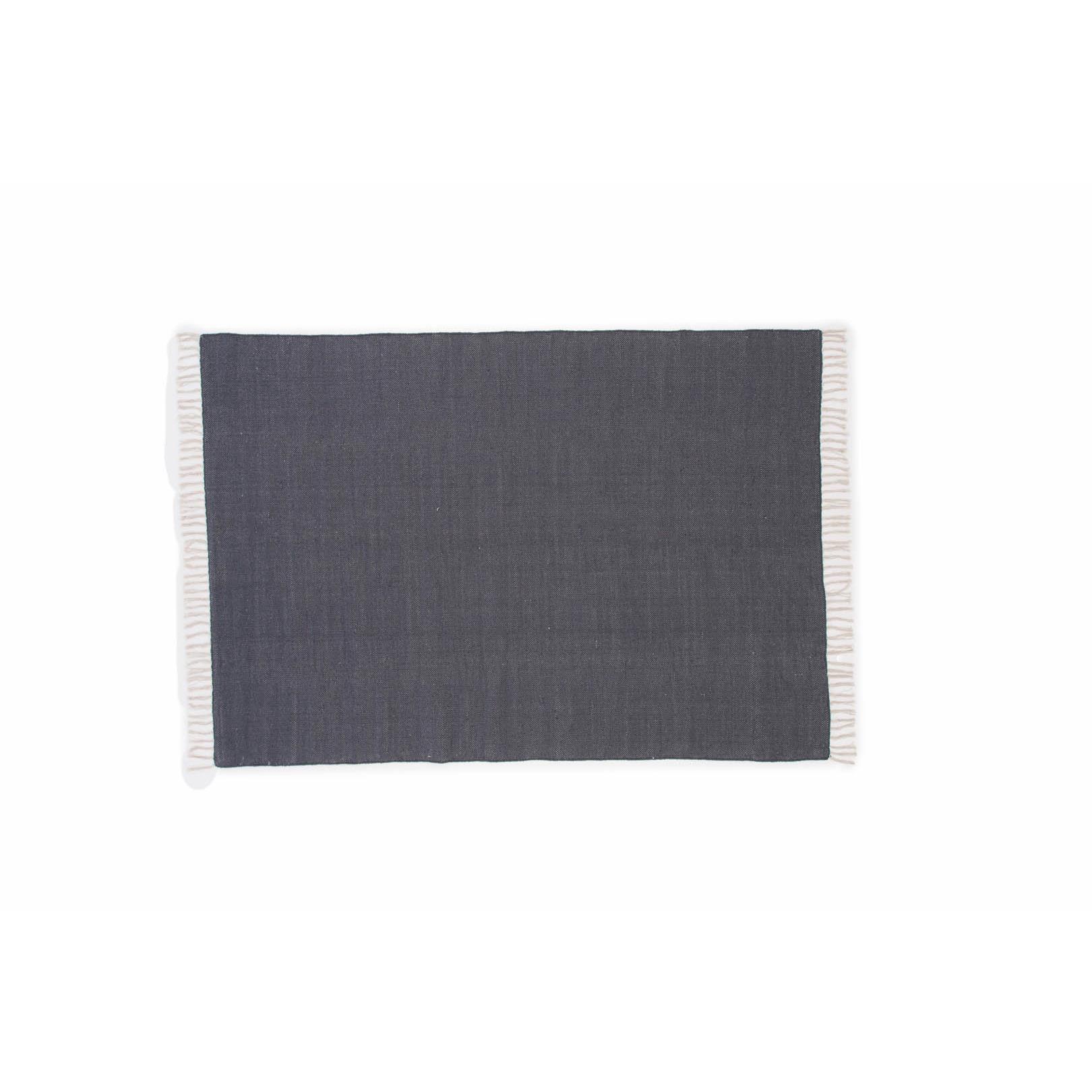 Hioshop Panipat vloerkleed 240x170 cm katoen donkergrijs.