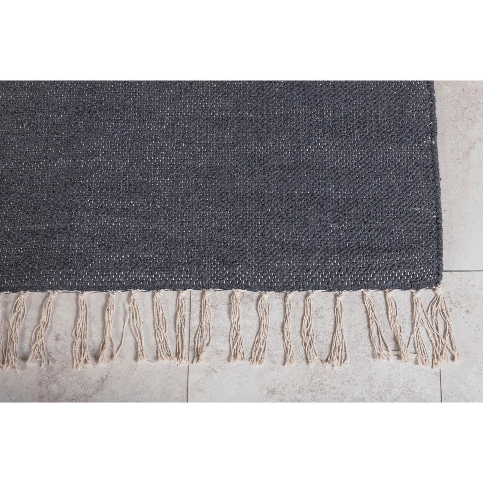 Hioshop Panipat vloerkleed 240x170 cm katoen donkergrijs.